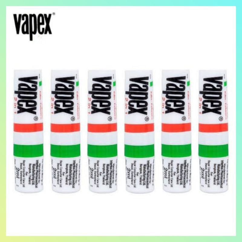 Vapex Inhaler 2 In 1 For The Relelief Of Nasal Congestion Minyak Angin Vapex Original Thailand