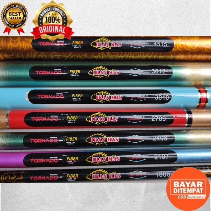 Joran Tegek Tornado Ikan Mas Ruas Pendek