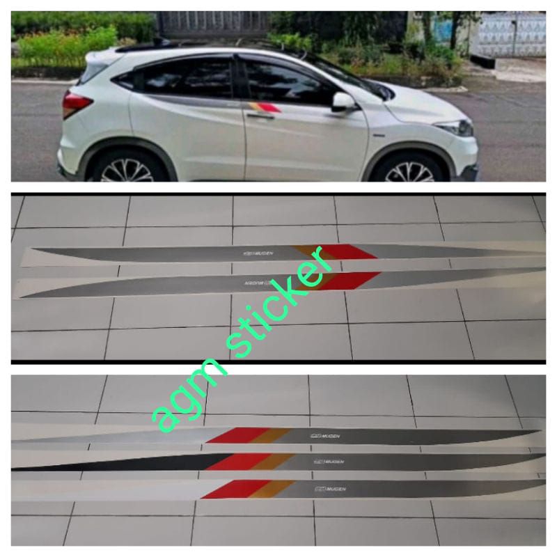 List body stiker Honda HRV Mugen