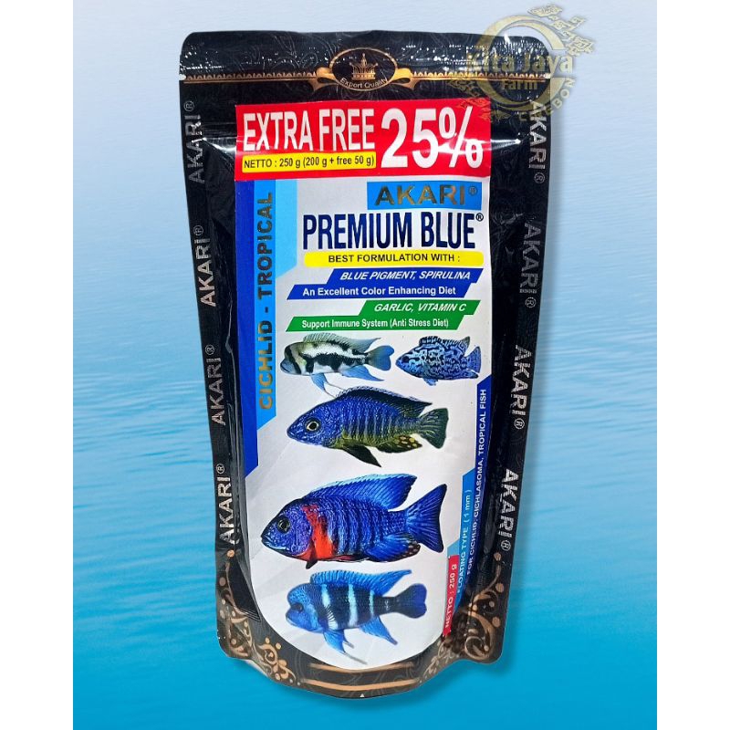 Pelet ikan AKARI Premium BLUE Cichlid Repack KEMASAN BOTOL