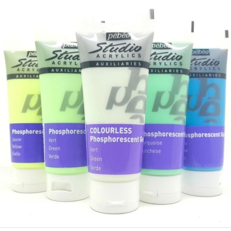 

RK PEBEO GLOW IN THE DARK ACRYLIC PAINT 100 ML PHOSPHORESCENT GEL CAT FOSFOR