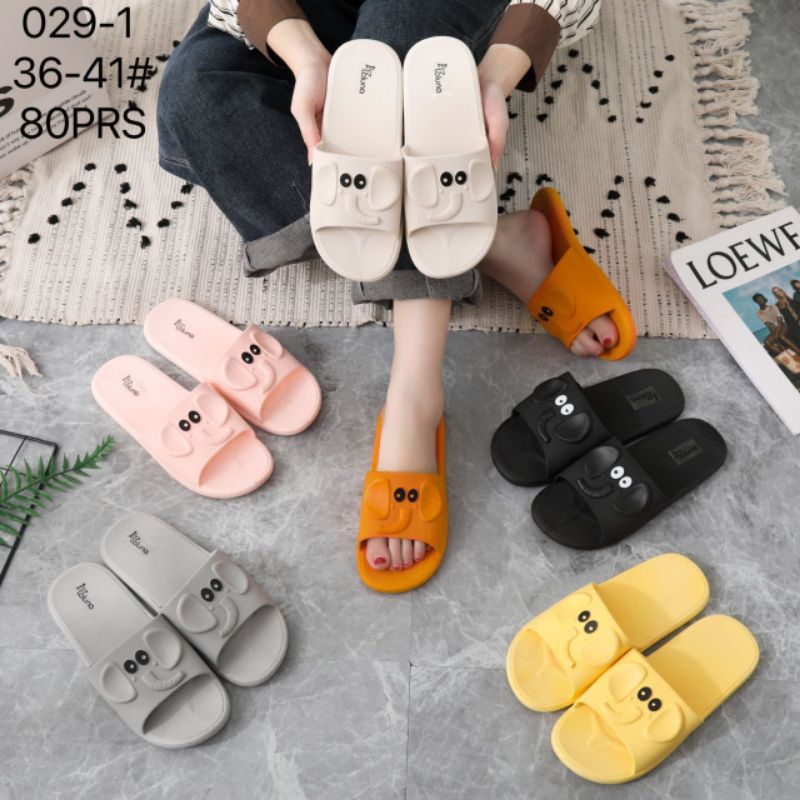 SANDAL WANITA KARET PREMIUM/SANDAL SLOP KARET LUCU 029