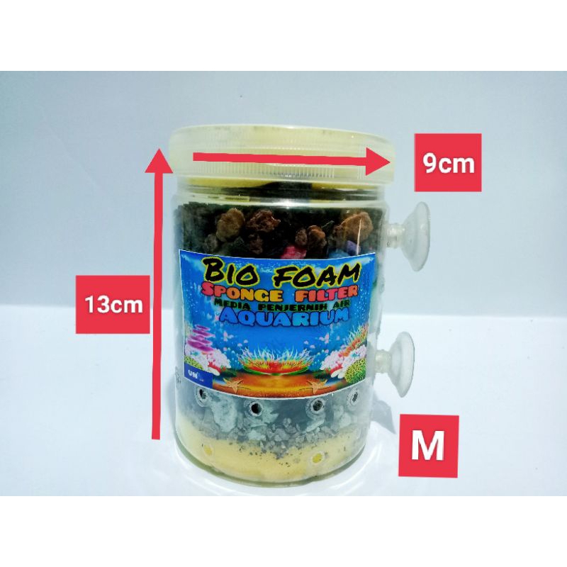 BIO FOAM POMPA AIR/POWER HEAD SPONGE FILTER PENJERNIH AIR AQUARIUM