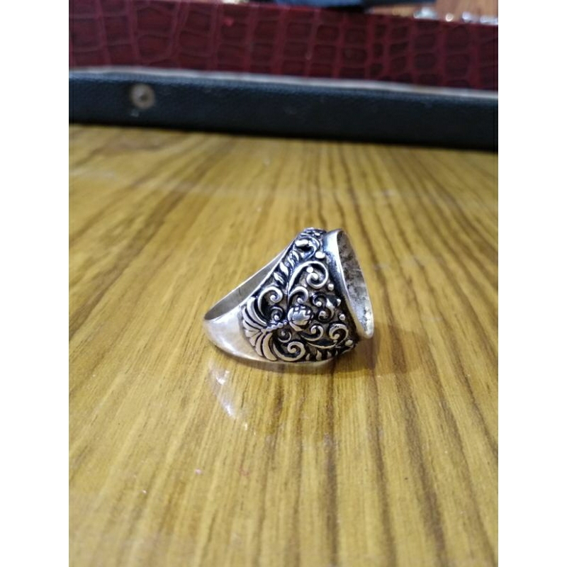 Emban / cincin / ring perak ukir bali