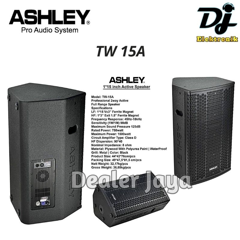Speaker Aktif Ashley TW 15 A / TW 15A / TW15 A / TW15A - 15 inch