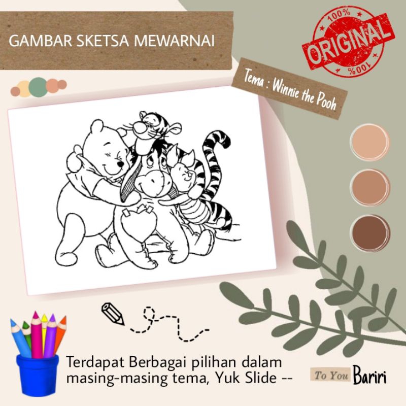 

Gambar Sketsa Mewarnai | WINNIE THE POOH | Sketsa lukis | Sketsa Sablon