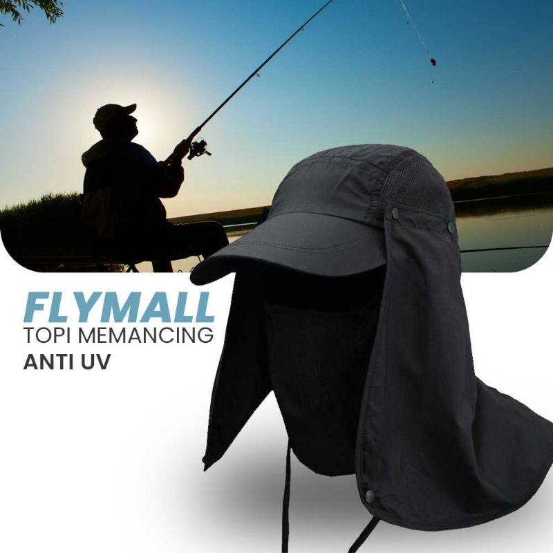 FLYMALL Topi Rimba Mancing Model Masker Outdoor Tentara Jepang Anti Panas UV Matahari Fishing Hat