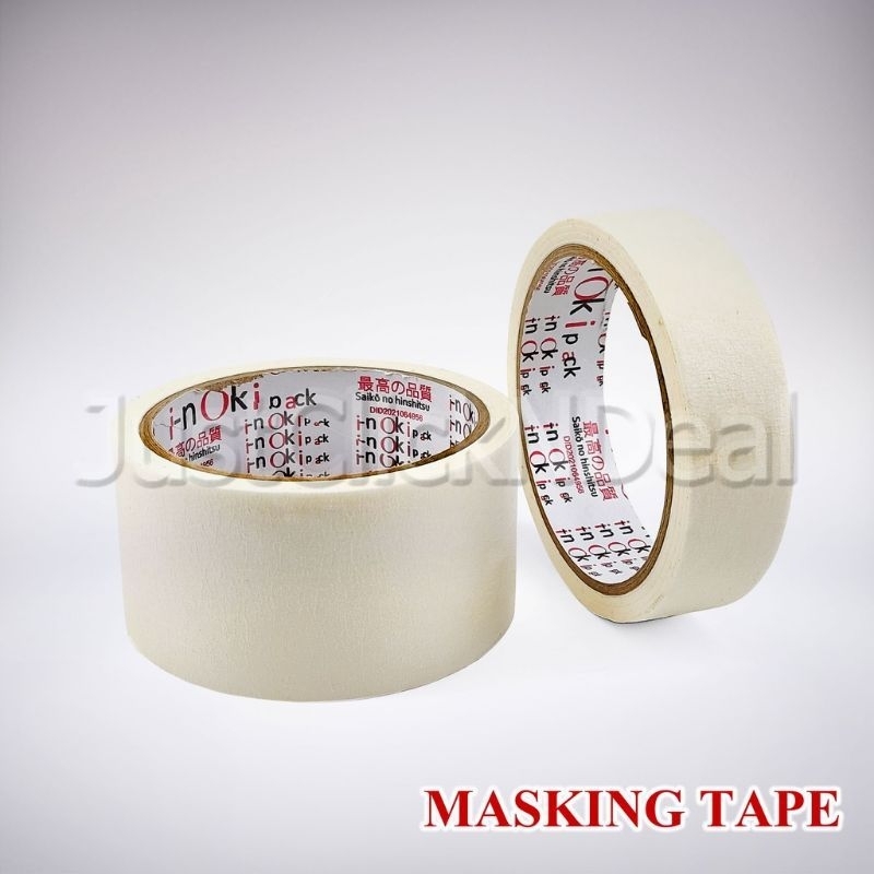 

Lakban Kertas ( Masking Tape ) Inoki 2 inch 48mm x 15 Yard