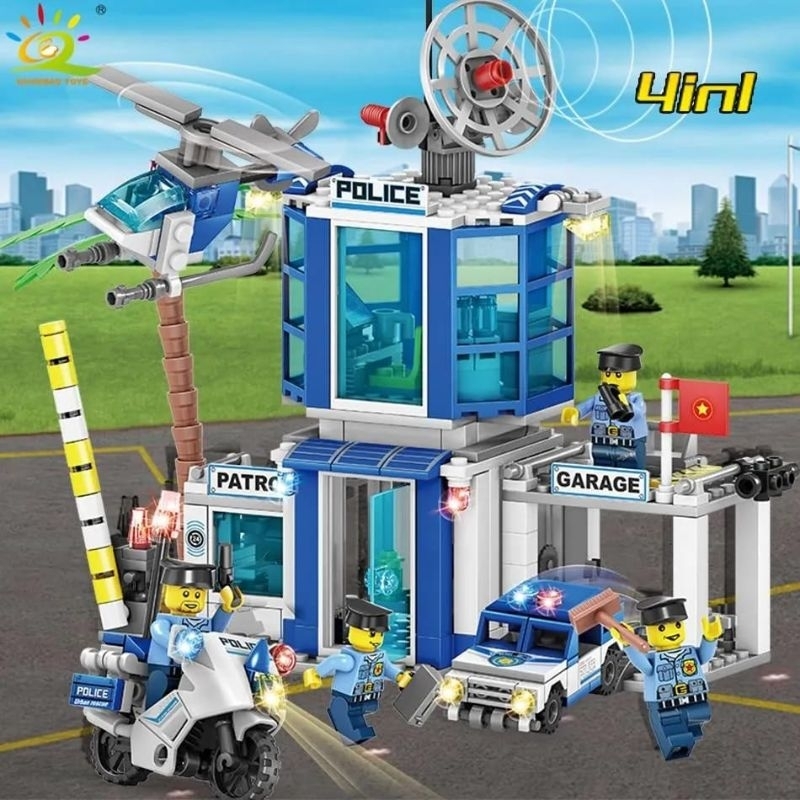 brick kazi city police station kantor polisi mobil balap konstruksi truk excavator dozer slender loa