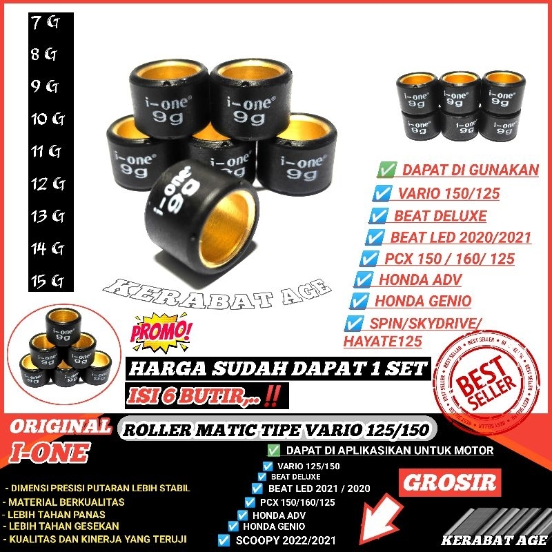 Roller Roler Loler Racing Vario 150 Vario 125 PCX 150 PCX 160 ADV 150 Beat 2020 Led deluxe Genio Scoopy 2021 Spin Skywave SkyDrive 9 10 11 12 13 14 15 Gram Gr Original