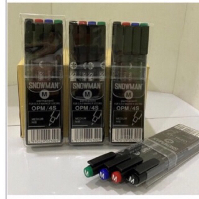 

Spidol OHP anowman OPM 4 Set
