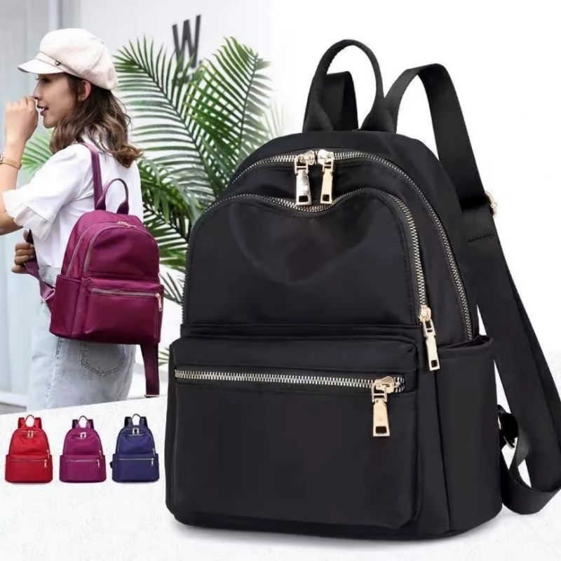 TAS RANSEL BACKPACK GENDONG BELAKANG WANITA CEWEK KANVAS IMPORT KOREA MURAH MULTIFUNGSI BANANA