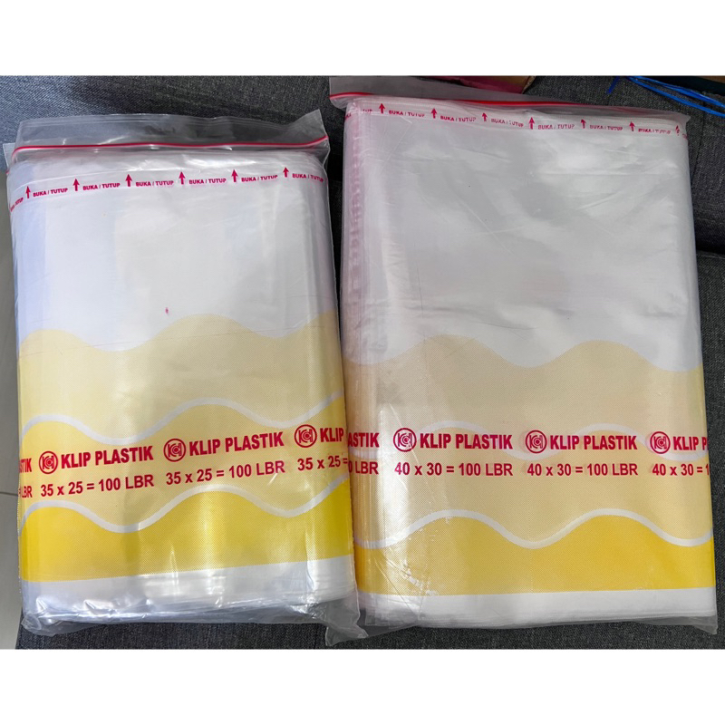 

KLIP PLASTIK BENING TEBAL UKURAN 35X25, 40X30 ISI 100 LEMBAR