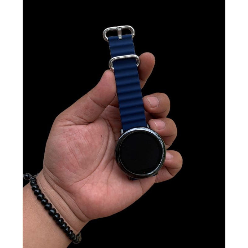 Strap Tali Jam Tangan Silicon New model Smart watch Navy 22mm