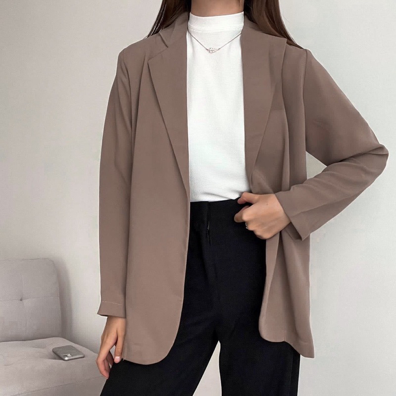 Korean Blazer Wanita Lengan Panjang Wolfis VALI