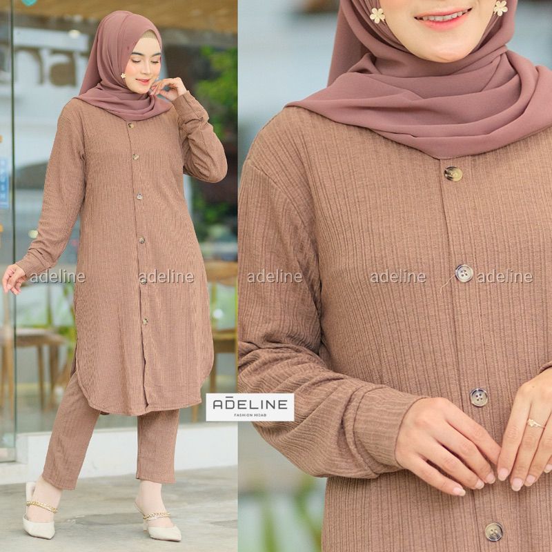 Savila Set - SetCel Knit Rajut Setelan Wanita Rajut LD106+ / 331-6878