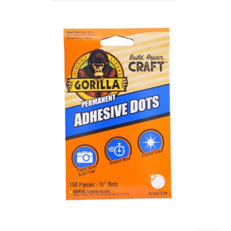 

Gorilla Set 150 Pcs Lem Permanen Dot Gorilla