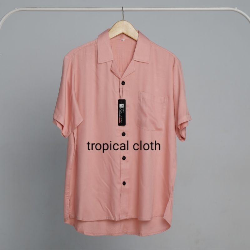 KEMEJA PENDEK VINTAGE T-SHIRT - PEACH