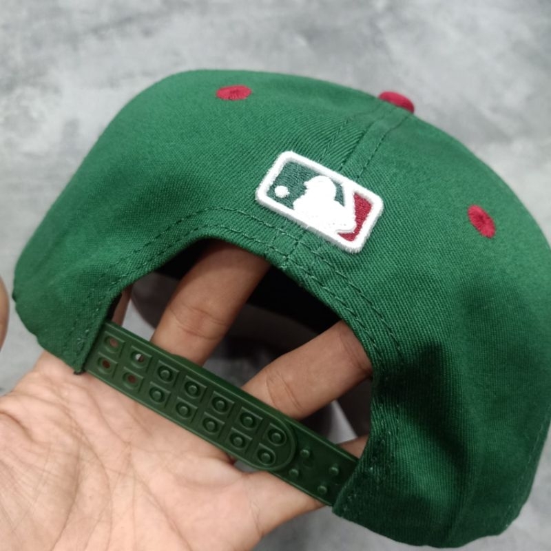 Topi NY Green &amp; Red Topi Baseball Premium Quality