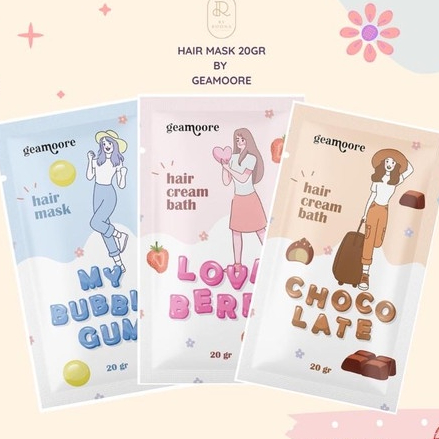 ✨LACIKOSME✨[ SACHET ] GEAMOORE HAIR CREAMBATH - MASKER RAMBUT HAIR MASK BPOM ORIGINAL