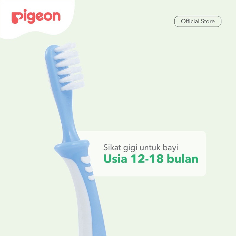 Pigeon training toothbrush sikat gigi anak lesson 3 usia 6-18 bulan