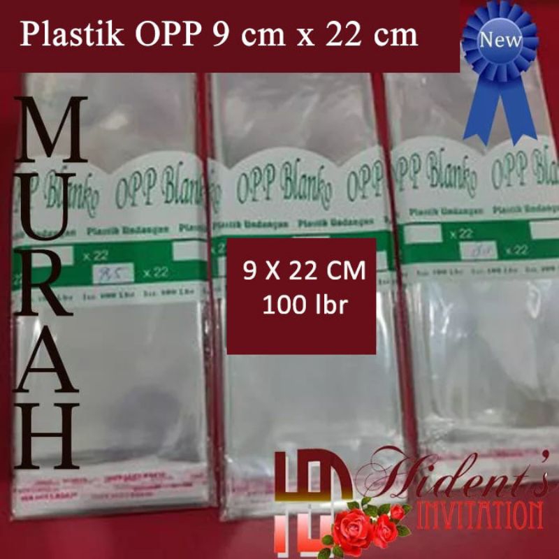Plastik OPP 9 cm x 22 cm