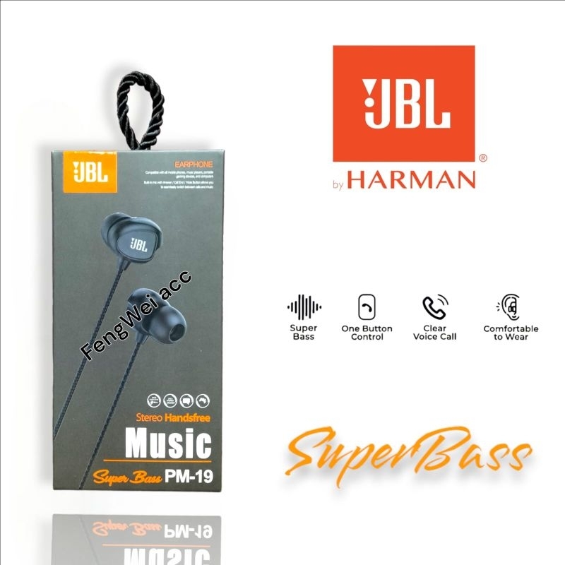 Headset J PM-19 MINI SUPER BASS Handsfree J PM19 MINI SUPERBASS Earphone J PM-19 MINI SUPER BASS