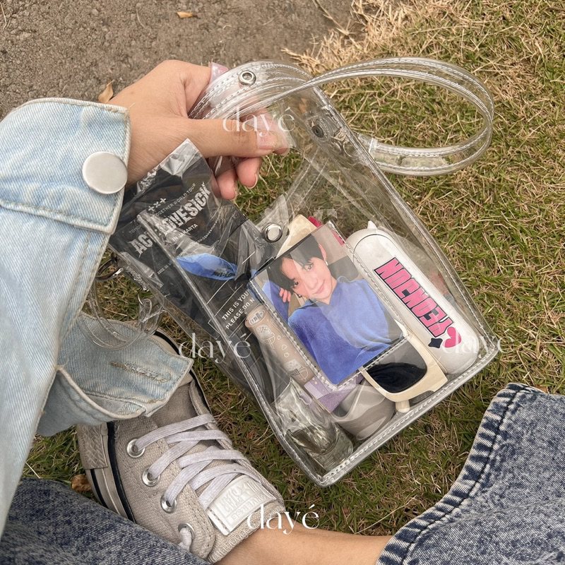 DAYE - Tas PVC Transparan | Tas Konser Kpop | Korean Bag | Sling Bag | Transparent Bag | Clear Bag