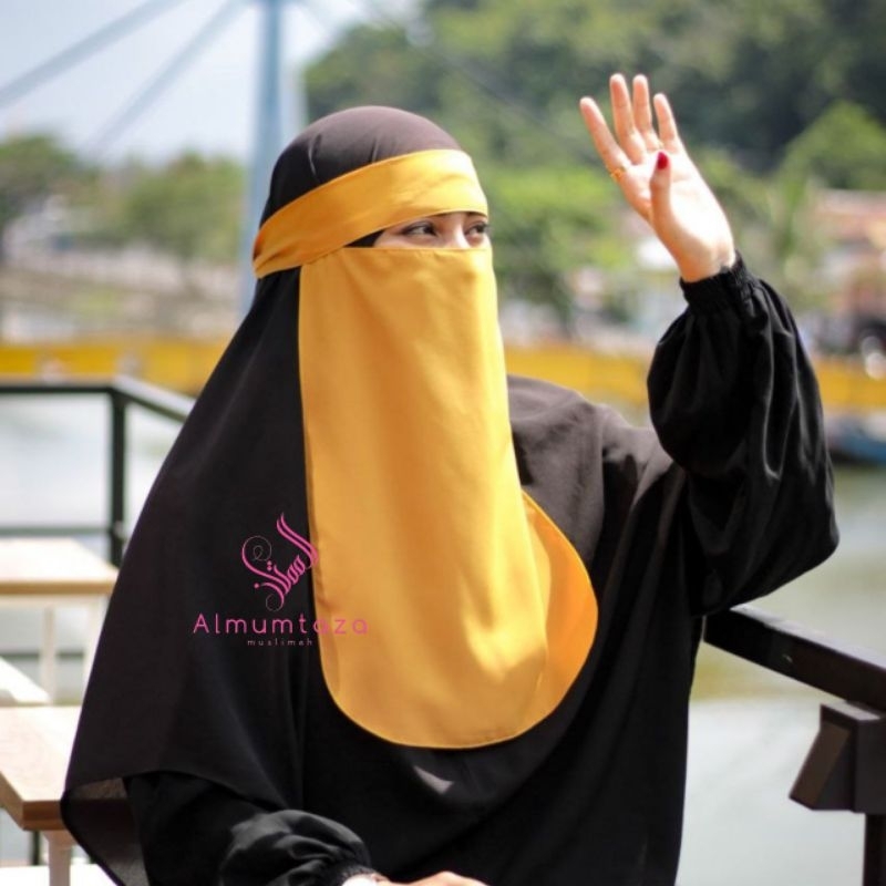 niqab bandana wolfis luxury  - Almumtaza Muslimah