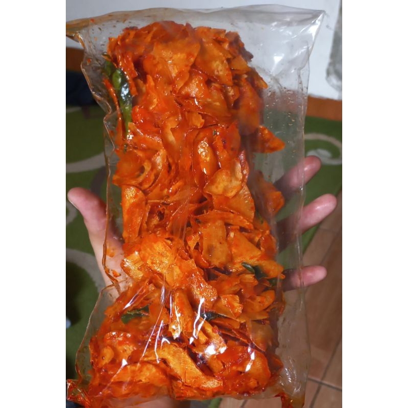 

KRIPIK SINGKONG BALADO PEDAS MANIS DAUN JERUK