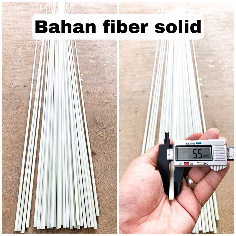 Bahan joran fiber solid super | Top section joran fiber | ujung joran fiber solid 90cm 100cm
