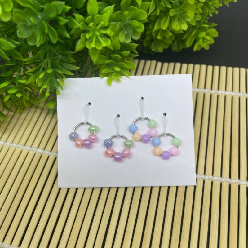 HANDMADE ANTING DAN GELANG TANGAN ANAK MOTIF RAINBOW