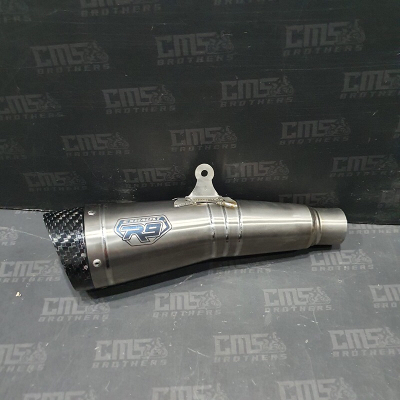 Muffer Slenser Slip On R9 H2 Half Carbon Titanium Original