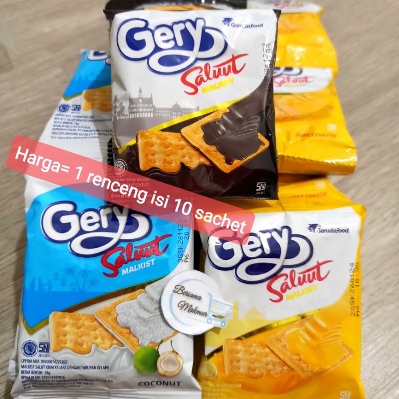 

GERY SALUUT MALKIST ( 1 pack isi 10 bungkus) Gery Malkist Biskuit Salut