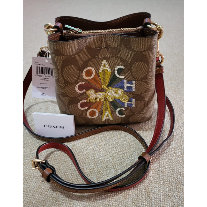 Preloved Tas Coach Mini Town Bucket Original