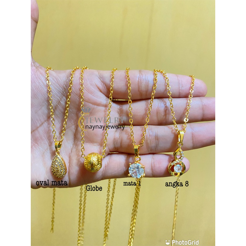 Kalung rantai warna 24k