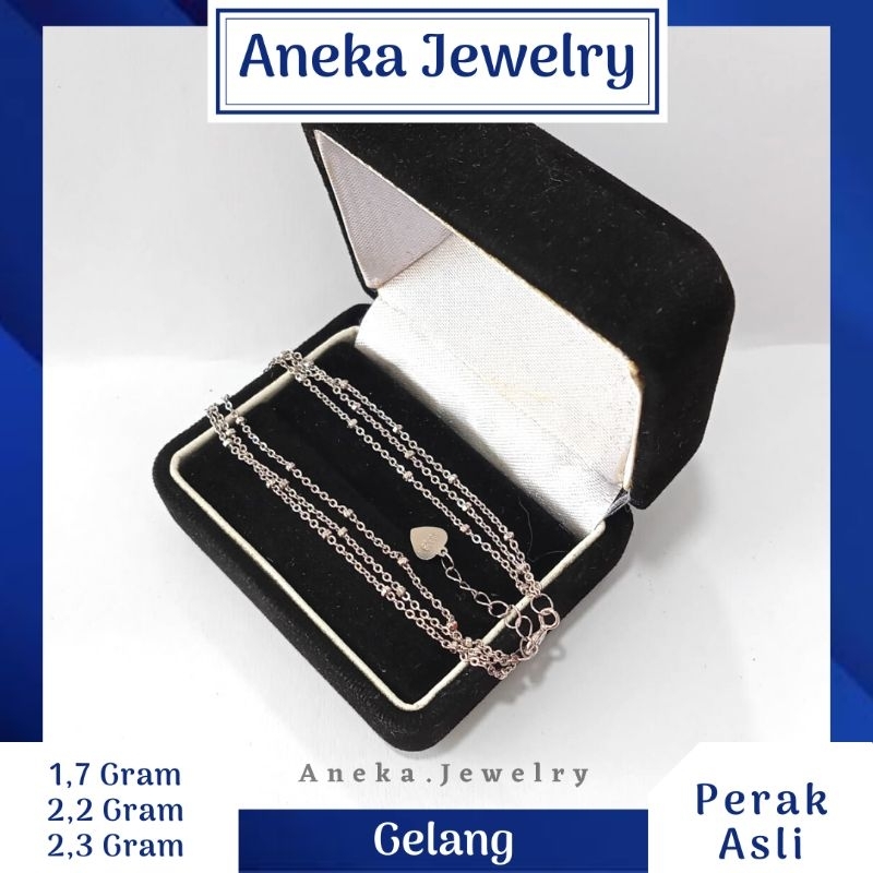 Gelang Jedar Layer Variasi, Sepuh Emas Putih, Perak 925