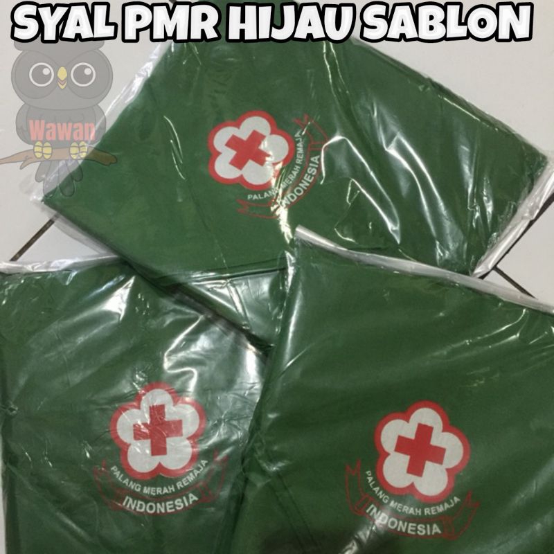 SYAL PMR HIJAU SABLON