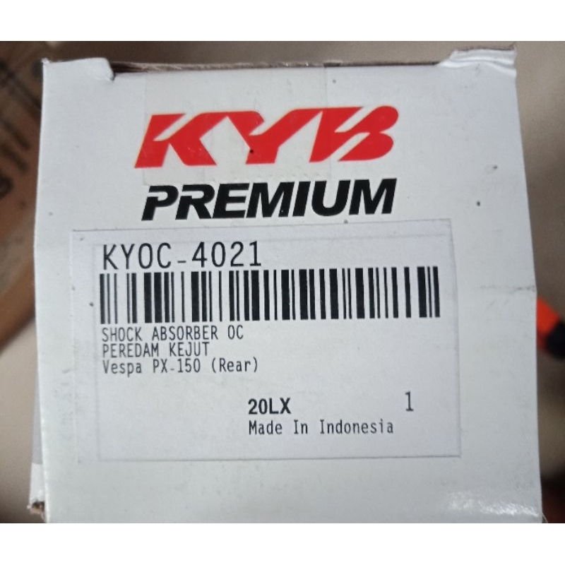 SHOCKBREAKER BELAKANG VESPA PX-150 ASLI MERK KYB TYPE 4021 (PRODUK DI JAMIN ASLI)