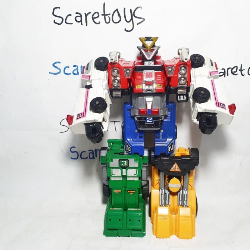 DX Power Rangers Turbo Rescue megazord Sentai Carranger Vrv robo megazord zord
