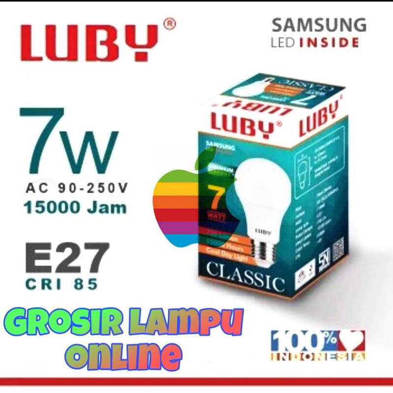Led Luby Classic 7w - 7 Watt Lampu Led Bulb Putih