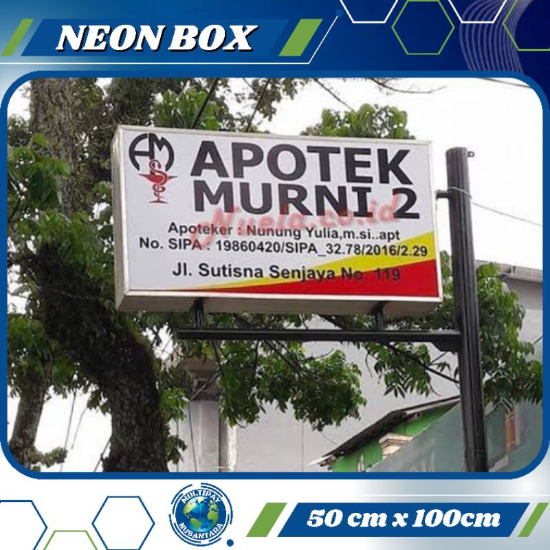 

NEON BOX AKRILIK 2SISI 50CM X 100CM