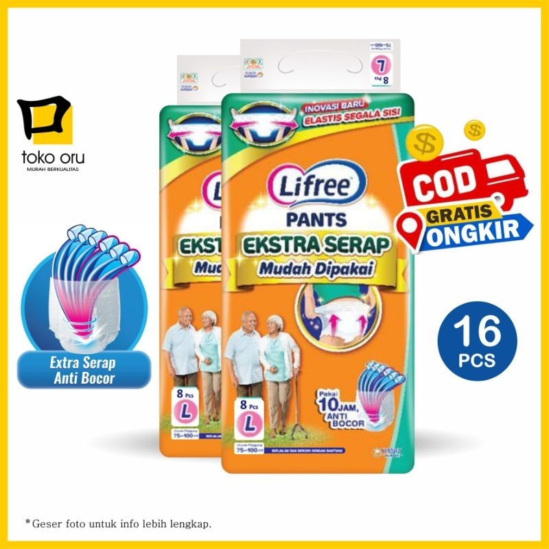 Lifree L8 x 2 Pack Popok Ekstra Serap Dewasa