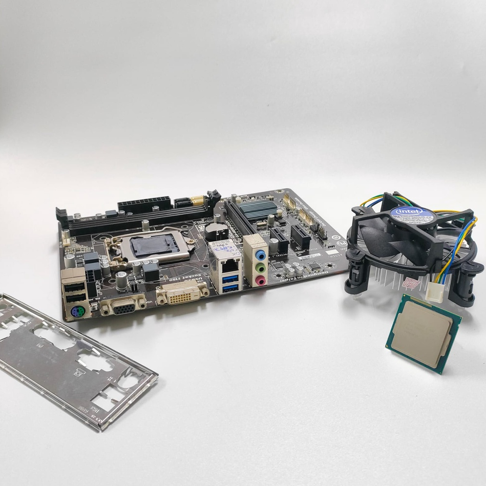 paket motherboard h81 asus/gigabyt second + processor i3 free fan