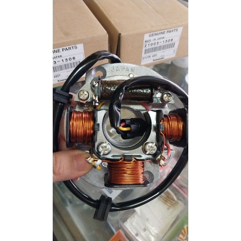 [TERMURAH] Spul Stator Magnet Ninja 150 R ac Kis Lama Original 100% Kawasaki sepul assy ninja 2T old
