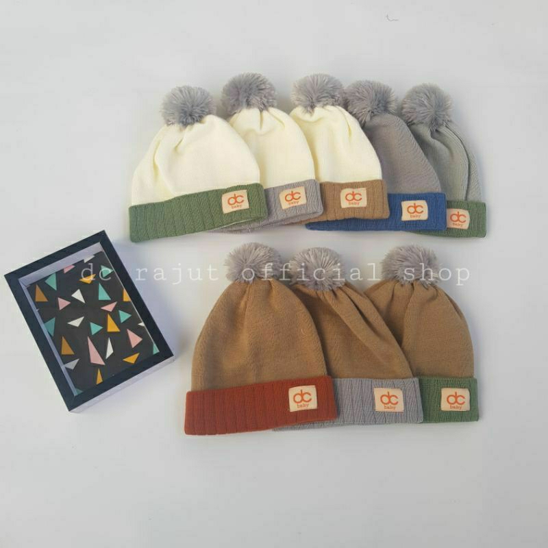 Topi kupluk jambul anak model DC two syone colors