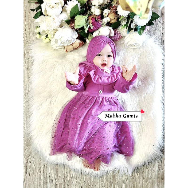 Gamis Bayi Perempuan - Baju Bayi Perempuan - Dress Bayi Perempuan - Gaun Bayi Anak Perempuan - Gamis