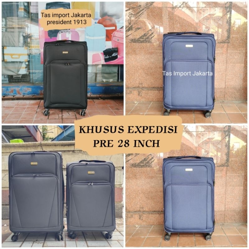 KOPER PRESIDENT 28/29 Inch Bahan Kain Kanvas ORIGINAL, khusus untuk PENGIRIMAN via EKSPEDISI - Bagasi size