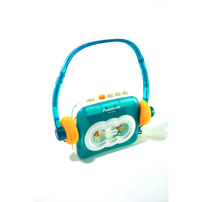 walkman panasonic womo RQ-CW05 autoreverse & xtra bass ocean blue transparent