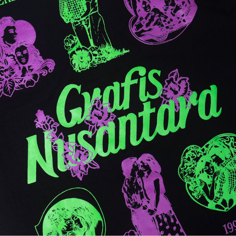 Kamengski - Grafis Nusantara Koleksi Sticker Black Short Tee